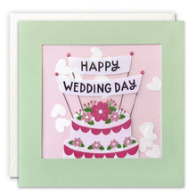 Load image into Gallery viewer, Happy Wedding Day Cake Paper Shakies Card
