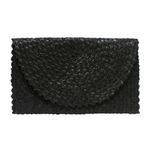 Load image into Gallery viewer, Black Straw Clutch Purse
