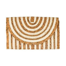 Load image into Gallery viewer, Natural Color Stripes Straw Clutch Purse
