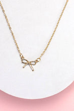 Load image into Gallery viewer, Gold Bow Necklace
