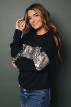 Load image into Gallery viewer, Black Sequin Sweatshirt
