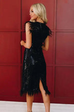 Load image into Gallery viewer, Sequined Little Black Dress
