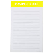 Load image into Gallery viewer, Remaining Fucks Notepad
