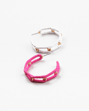 Load image into Gallery viewer, Link Raffia Hoop Earrings
