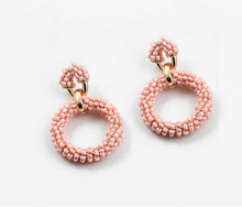 Load image into Gallery viewer, Beaded Circle Earrings
