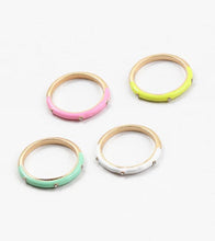 Load image into Gallery viewer, Enameled Rings Size 7
