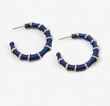 Load image into Gallery viewer, Thread and Gold Hoops
