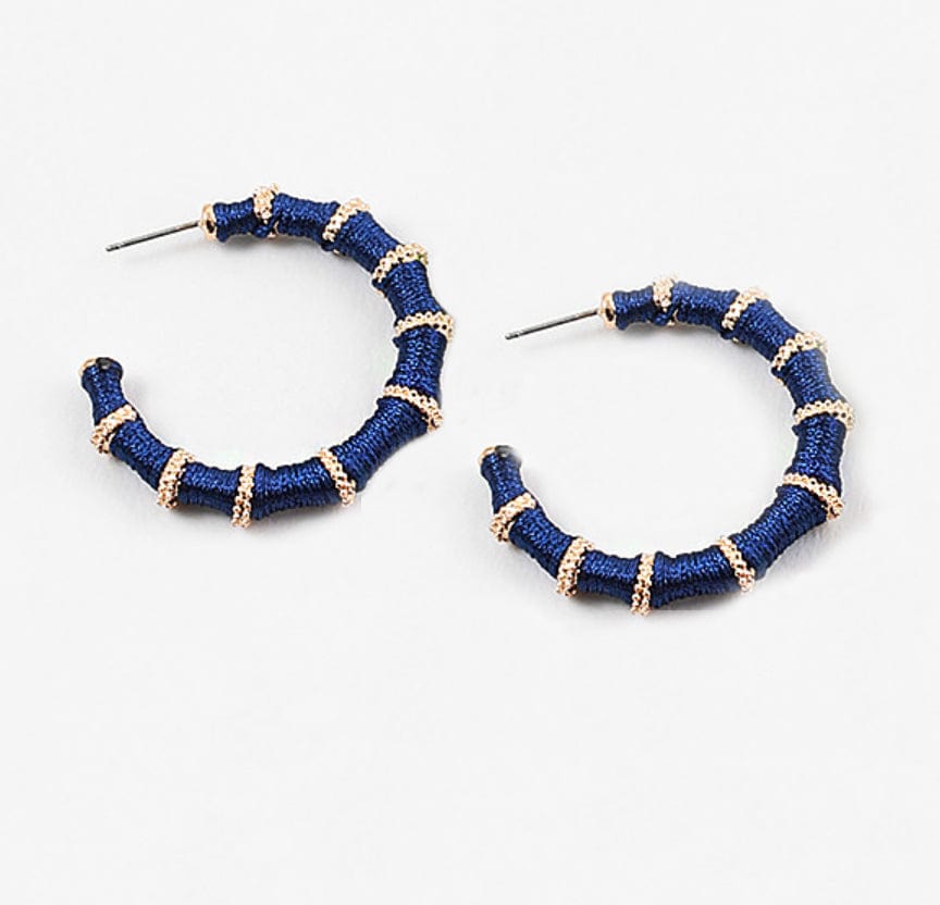 Thread and Gold Hoops