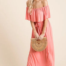 Load image into Gallery viewer, Julliana Rayon Jersey Off the Shoulder Maxi Dress
