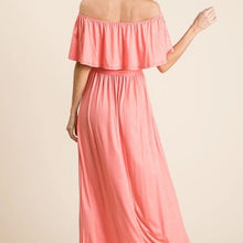 Load image into Gallery viewer, Julliana Rayon Jersey Off the Shoulder Maxi Dress
