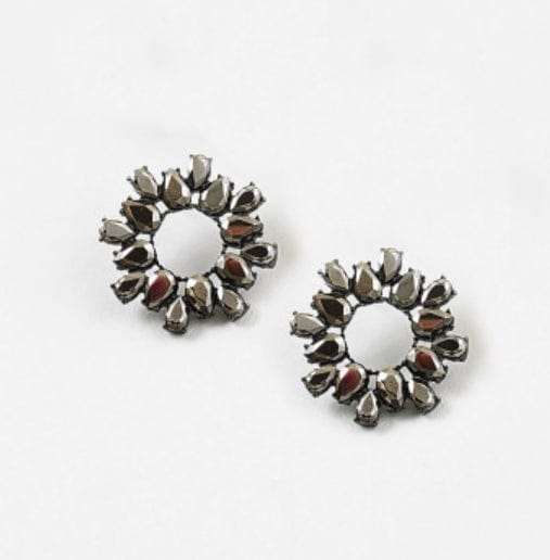 Gunmetal Wreath Earrings