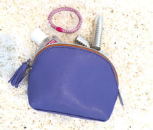 Load image into Gallery viewer, Small Purple Vegan Leather Pouch

