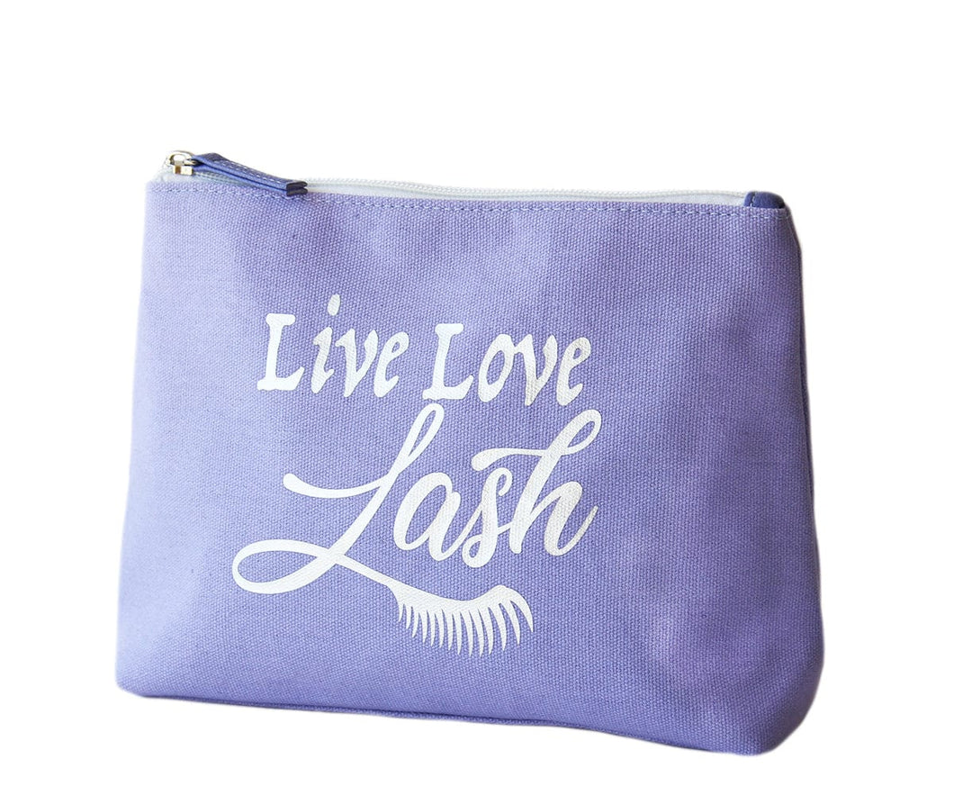 Live Love Lash Canvas Cosmetic Bag