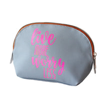 Load image into Gallery viewer, Worry less Vegan Leather Cosmetic Bag
