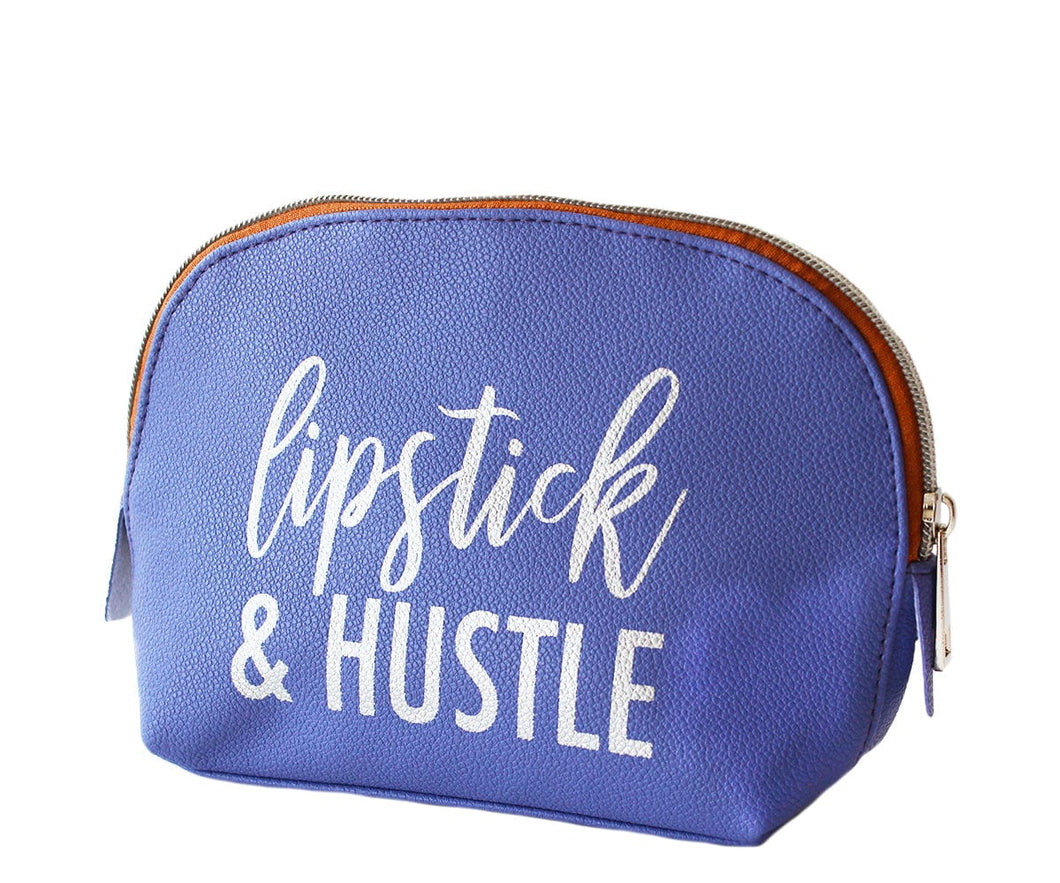 Lipstick and hustle Vegan Leather Cosmetic Bag