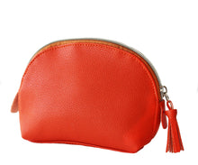 Load image into Gallery viewer, Small Orange Vegan Leather Pouch
