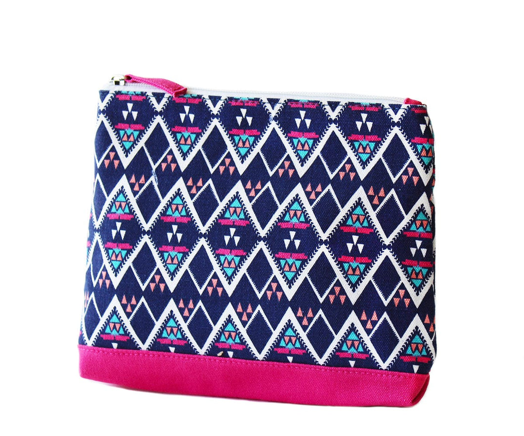 Pink and navy Meg beach