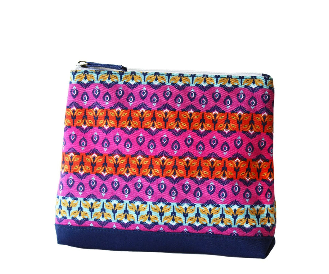 Orange and pink Canvas Pouch