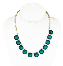Load image into Gallery viewer, Green Faceted Necklace
