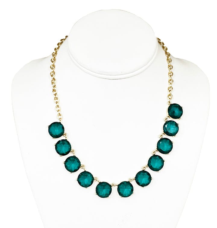 Green Faceted Necklace