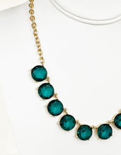 Load image into Gallery viewer, Green Faceted Necklace
