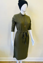 Load image into Gallery viewer, Sweater Dress in Moss Green
