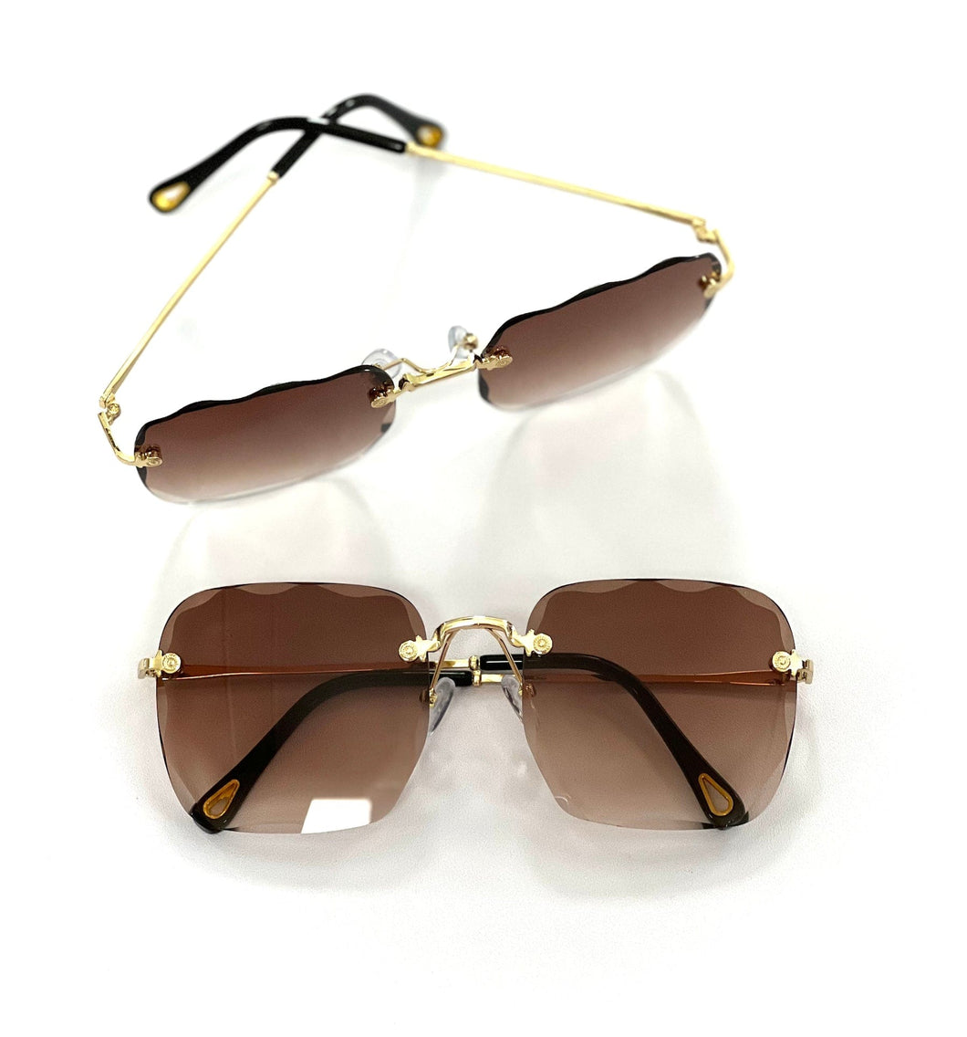 Brown Square Fashion Sunglasses