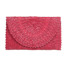 Load image into Gallery viewer, Pink Straw Clutch Purse
