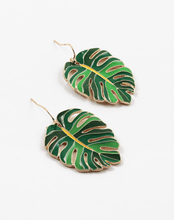 Load image into Gallery viewer, Enameled Leaf Earrings
