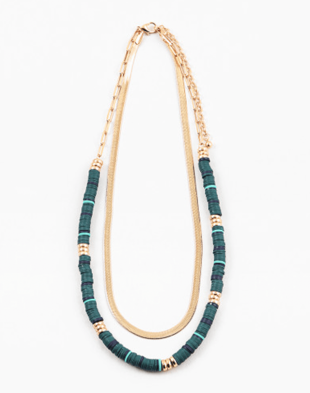Double Layered Green Necklace