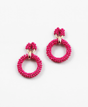Load image into Gallery viewer, Beaded Circle Earrings
