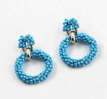 Load image into Gallery viewer, Beaded Circle Earrings
