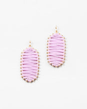 Load image into Gallery viewer, Raffia With Beaded Edge Earrings
