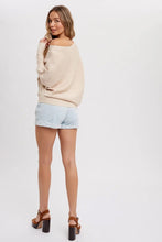 Load image into Gallery viewer, Cream Lightweight Off-The- Shoulder Sweater
