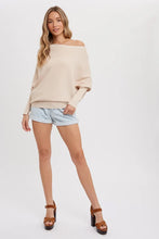 Load image into Gallery viewer, Cream Lightweight Off-The- Shoulder Sweater
