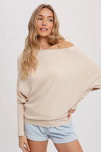 Load image into Gallery viewer, Cream Lightweight Off-The- Shoulder Sweater
