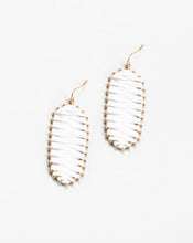 Load image into Gallery viewer, Raffia With Beaded Edge Earrings
