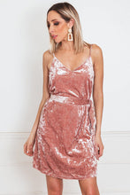 Load image into Gallery viewer, Slip Crushed Velvet Mini Dress
