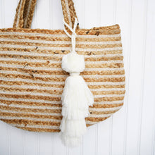 Load image into Gallery viewer, White Tassel on bag
