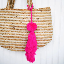 Load image into Gallery viewer, Pink Tassel on bag
