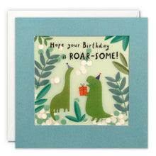 Load image into Gallery viewer, Roar-some Birthday Paper Shakies Card
