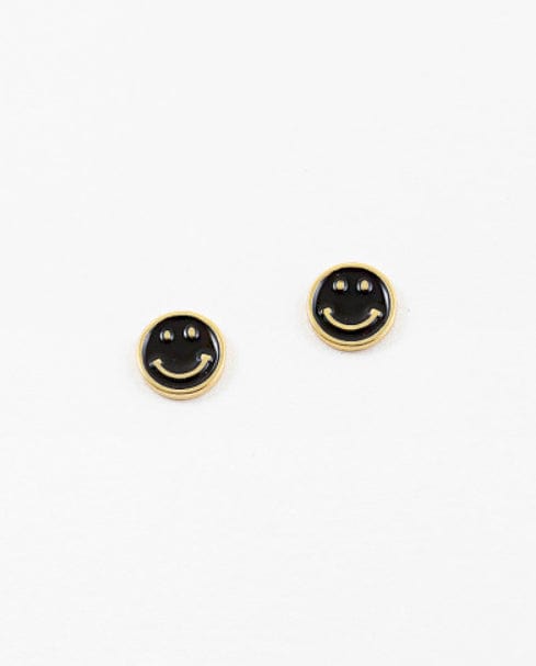 Enameled Smiley Studs