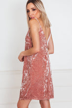 Load image into Gallery viewer, Slip Crushed Velvet Mini Dress
