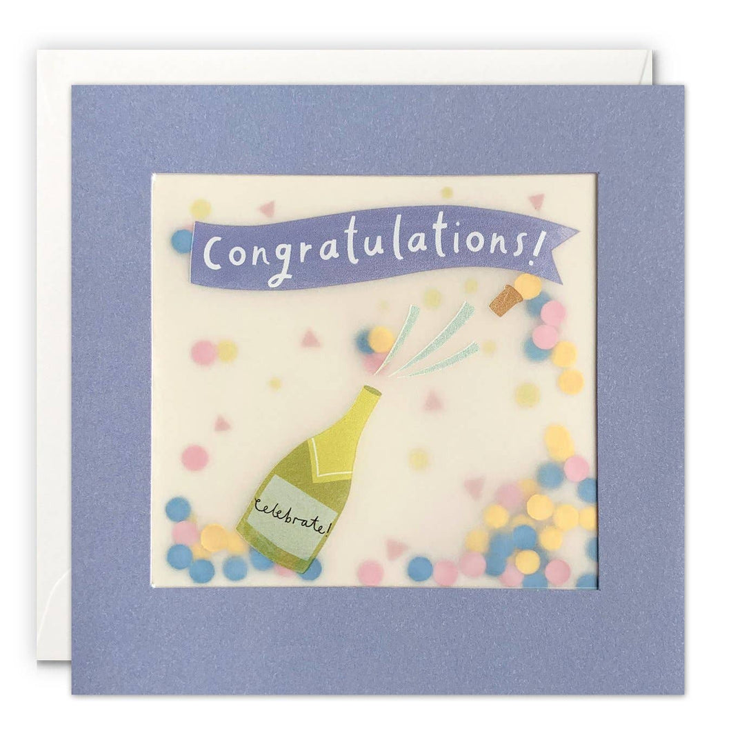 Congratulations Popping Champagne Paper Shakies