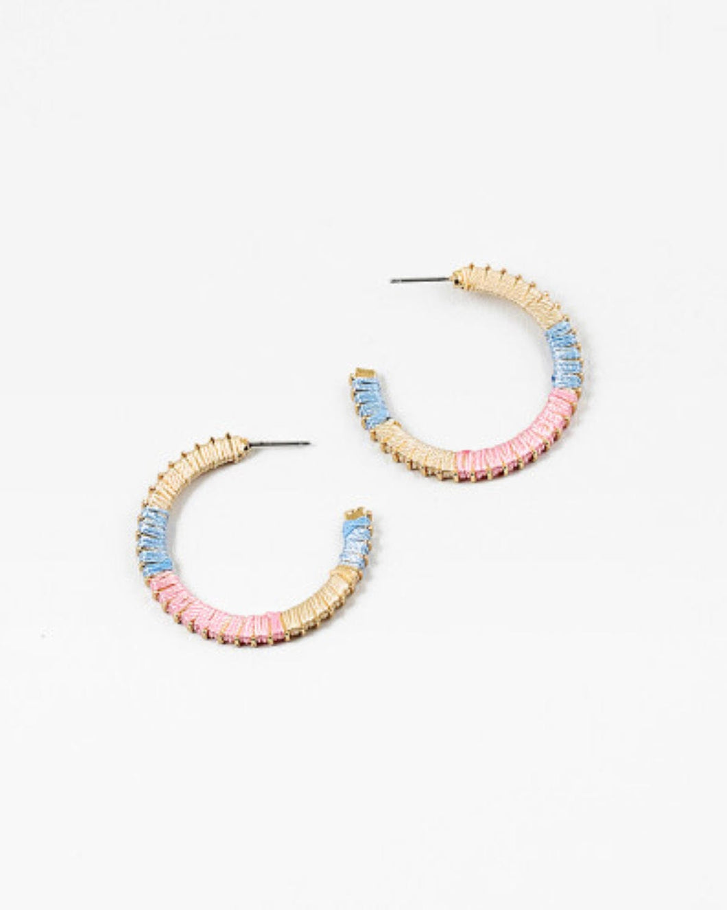 Threaded Hoop Earrings