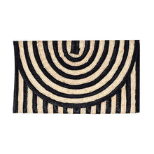 Load image into Gallery viewer, Black Stripes Straw Clutch Purse
