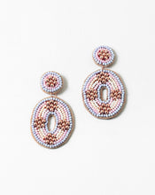 Load image into Gallery viewer, Purple and Gold Beaded Earrings
