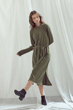 Load image into Gallery viewer, Sweater Dress in Moss Green
