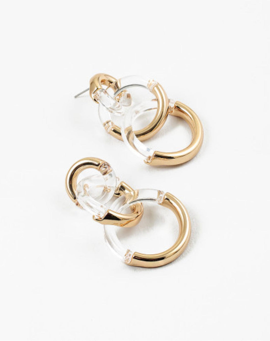 Lucite with Gold Earrings