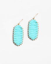 Load image into Gallery viewer, Raffia With Beaded Edge Earrings
